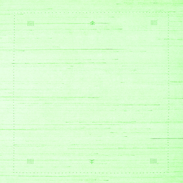 Serging Thickness of Solid Green Modern Rug, con2343grn
