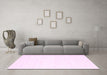 Machine Washable Solid Pink Modern Rug in a Living Room, wshcon2343pnk