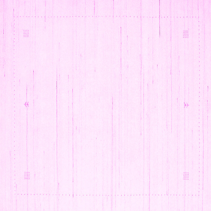 Square Machine Washable Solid Pink Modern Rug, wshcon2343pnk