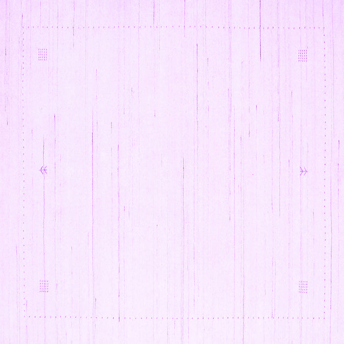 Square Machine Washable Solid Purple Modern Area Rugs, wshcon2343pur