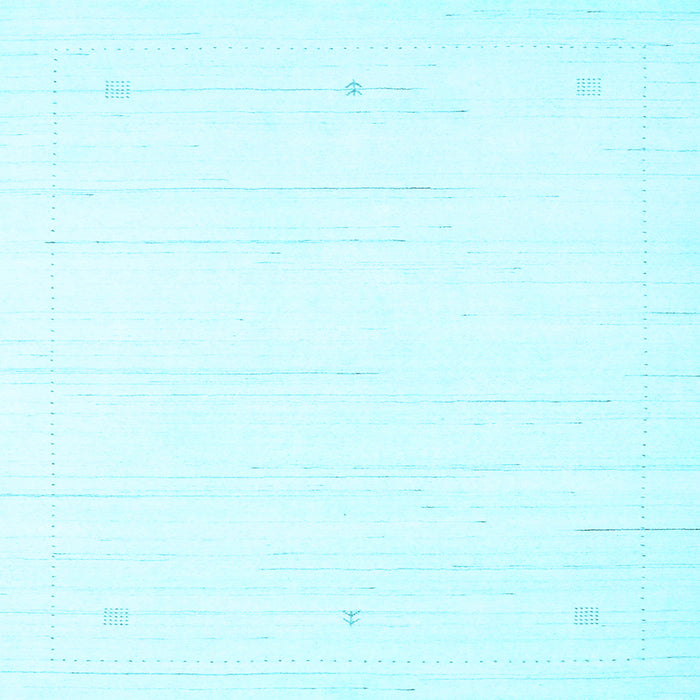 Square Machine Washable Solid Light Blue Modern Rug, wshcon2343lblu