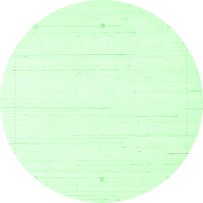 Round Solid Emerald Green Modern Rug, con2343emgrn