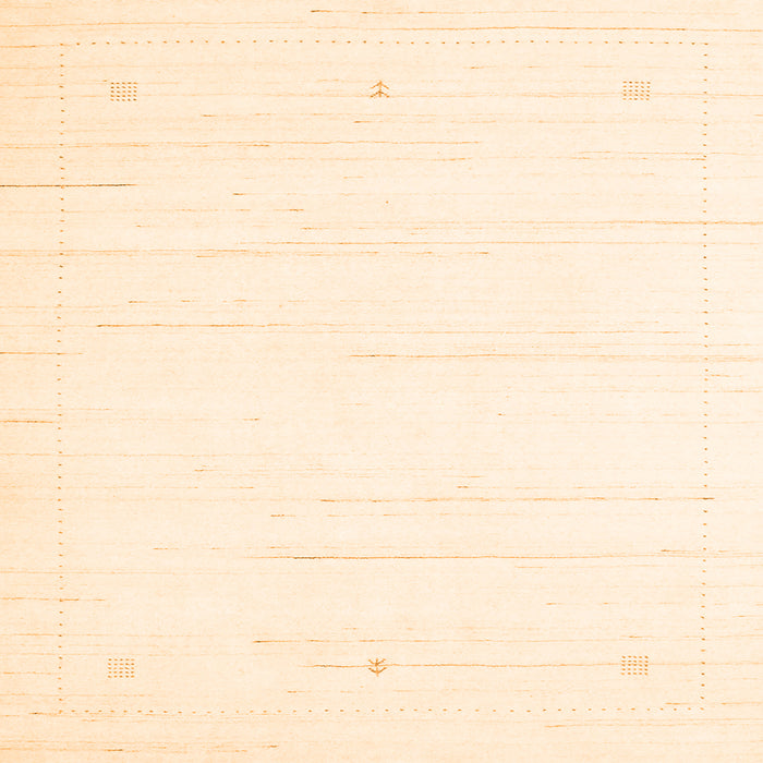 Round Machine Washable Solid Orange Modern Area Rugs, wshcon2343org