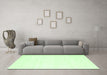 Machine Washable Solid Green Modern Area Rugs in a Living Room,, wshcon2343grn