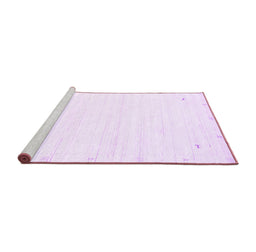 Sideview of Machine Washable Solid Purple Modern Area Rugs, wshcon2344pur
