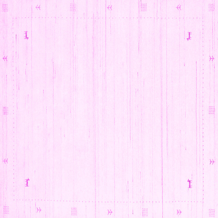 Square Solid Pink Modern Rug, con2344pnk