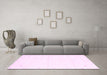 Machine Washable Solid Pink Modern Rug in a Living Room, wshcon2344pnk