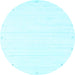 Round Solid Light Blue Modern Rug, con2344lblu