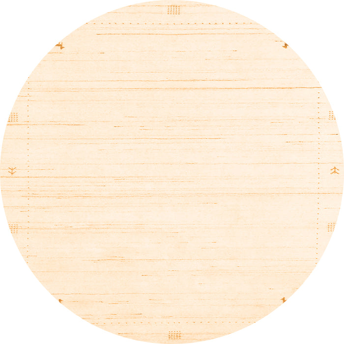 Square Solid Orange Modern Rug, con2344org