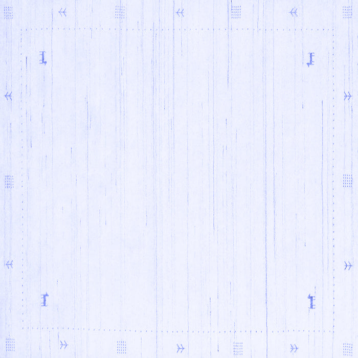 Square Solid Blue Modern Rug, con2344blu