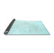 Sideview of Solid Light Blue Modern Rug, con2344lblu