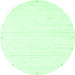 Round Solid Emerald Green Modern Rug, con2344emgrn