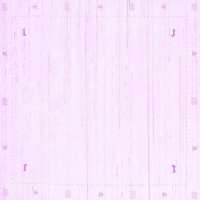 Square Machine Washable Solid Purple Modern Area Rugs, wshcon2344pur