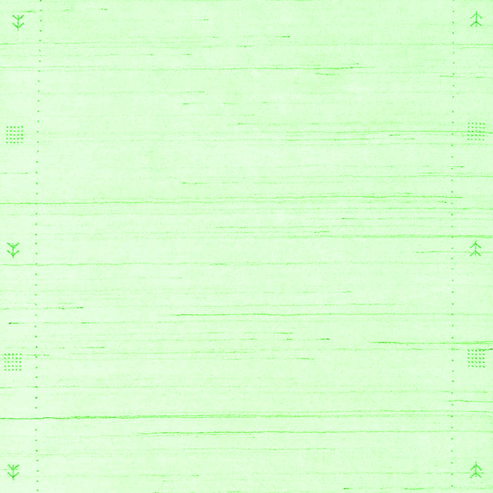 Serging Thickness of Machine Washable Solid Green Modern Area Rugs, wshcon2344grn