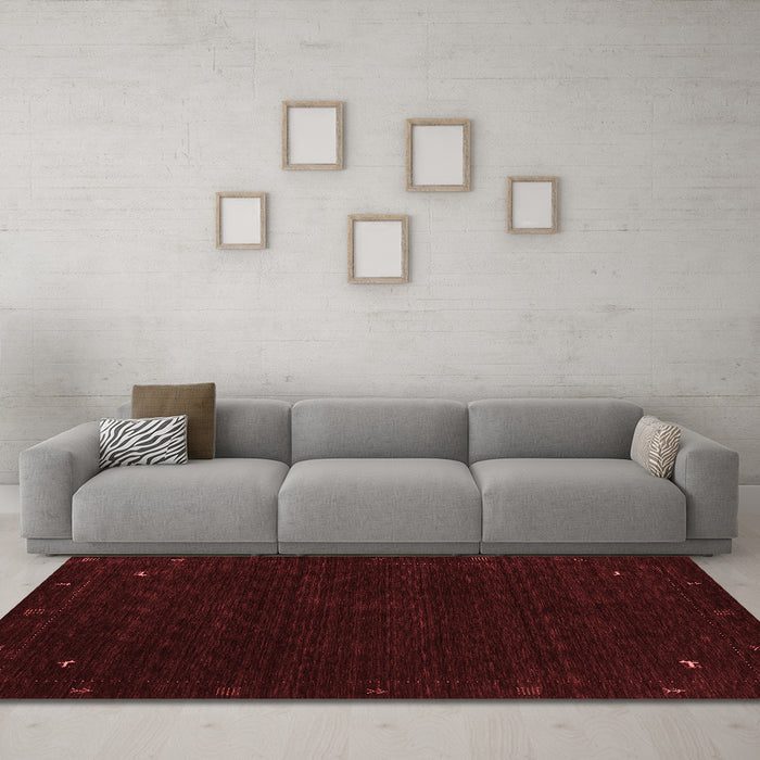 Contemporary Red Washable Rugs