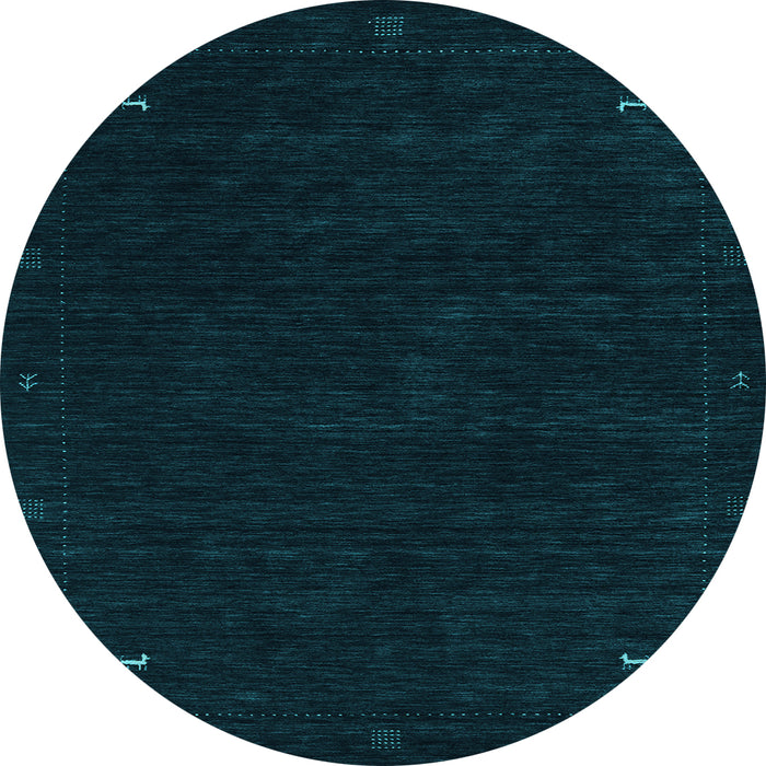 Round Machine Washable Abstract Light Blue Contemporary Rug, wshcon2345lblu