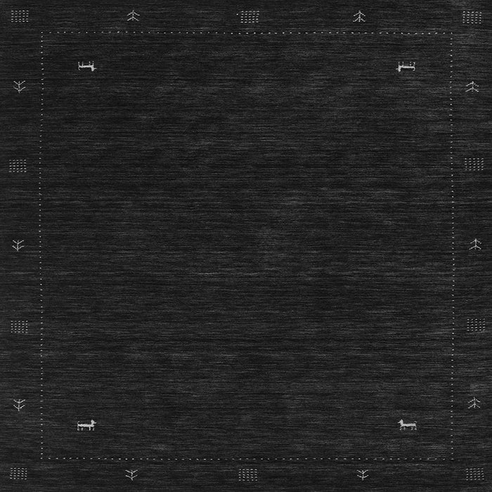 Round Machine Washable Abstract Gray Contemporary Rug, wshcon2345gry