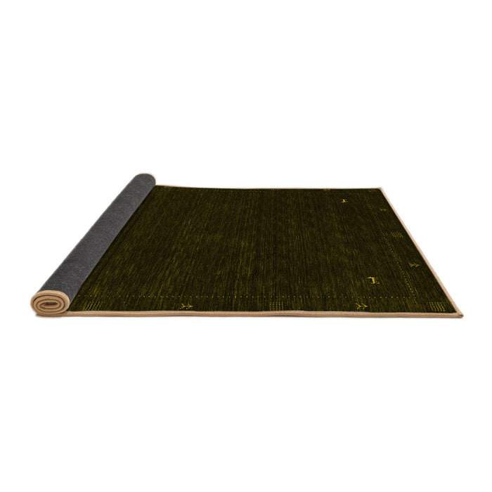 Sideview of Abstract Yellow Contemporary Rug, con2345yw
