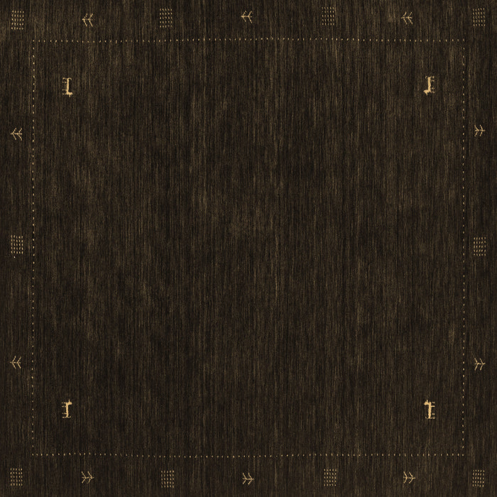 Square Abstract Brown Contemporary Rug, con2345brn