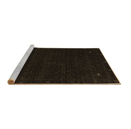 Sideview of Machine Washable Abstract Brown Contemporary Rug, wshcon2345brn