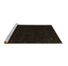 Sideview of Machine Washable Abstract Brown Contemporary Rug, wshcon2345brn