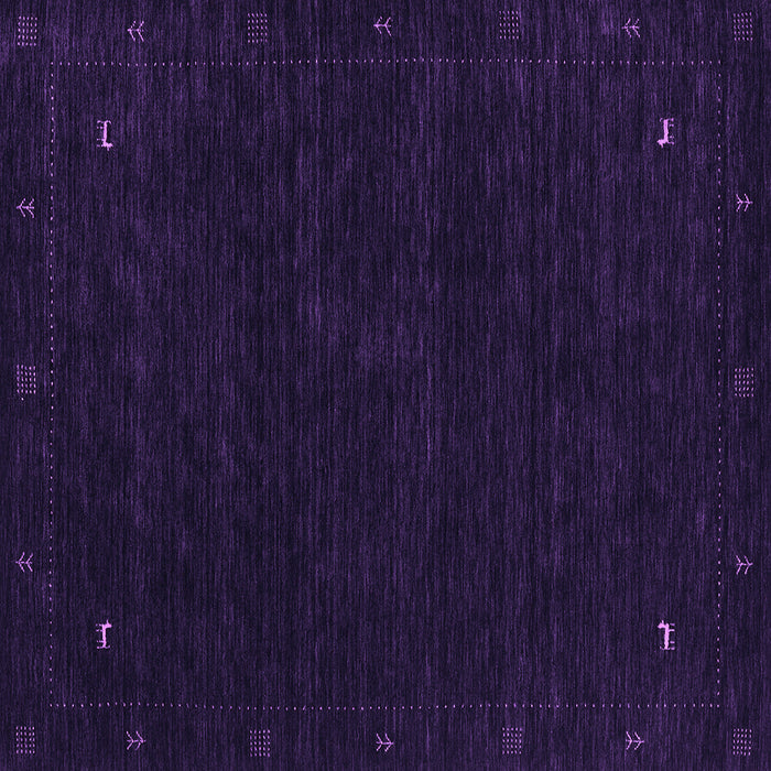 Square Abstract Purple Contemporary Rug, con2345pur