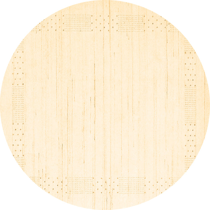 Round Machine Washable Solid Brown Modern Rug, wshcon2346brn