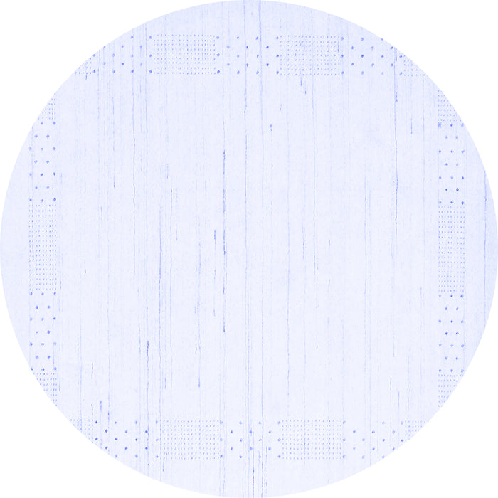 Round Solid Blue Modern Rug, con2346blu