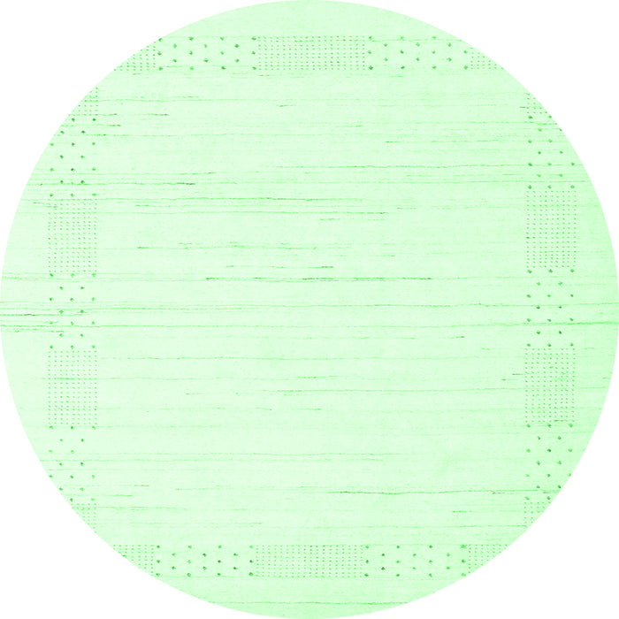 Round Solid Emerald Green Modern Rug, con2346emgrn