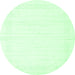 Round Solid Emerald Green Modern Rug, con2346emgrn