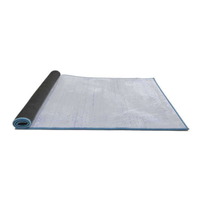Sideview of Solid Blue Modern Rug, con2346blu