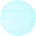 Round Solid Light Blue Modern Rug, con2346lblu