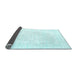 Sideview of Solid Light Blue Modern Rug, con2346lblu