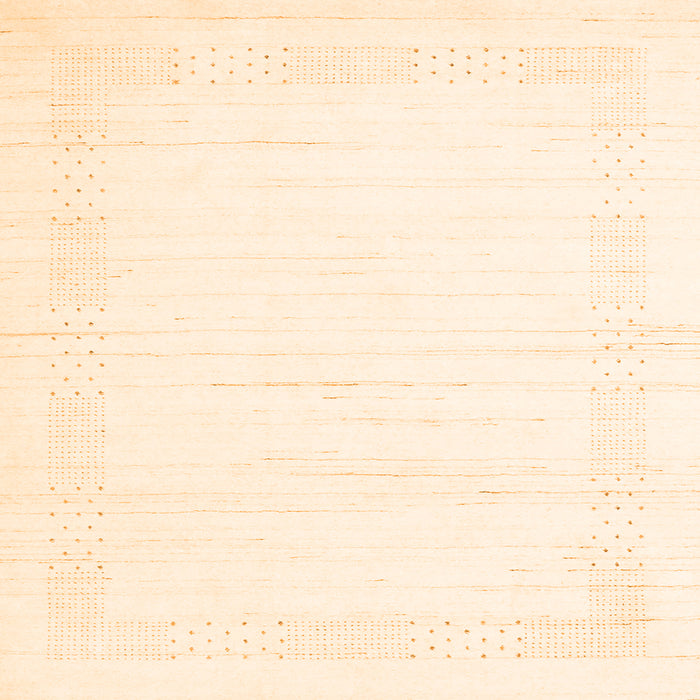 Round Machine Washable Solid Orange Modern Area Rugs, wshcon2346org