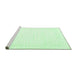 Sideview of Machine Washable Solid Emerald Green Modern Area Rugs, wshcon2346emgrn