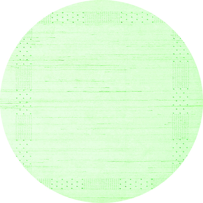 Square Solid Green Modern Rug, con2346grn