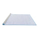 Sideview of Machine Washable Solid Blue Modern Rug, wshcon2346blu