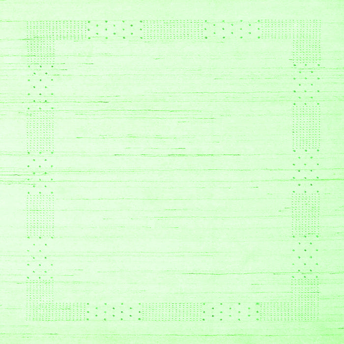 Round Machine Washable Solid Green Modern Area Rugs, wshcon2346grn