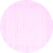 Round Solid Pink Modern Rug, con2346pnk