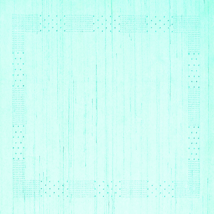 Square Solid Turquoise Modern Rug, con2346turq