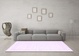 Machine Washable Solid Purple Modern Area Rugs in a Living Room, wshcon2346pur