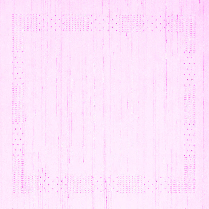 Square Machine Washable Solid Pink Modern Rug, wshcon2346pnk