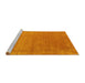 Sideview of Machine Washable Abstract Yellow Contemporary Rug, wshcon2347yw