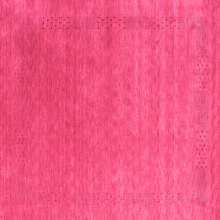 Square Machine Washable Abstract Pink Contemporary Rug, wshcon2347pnk