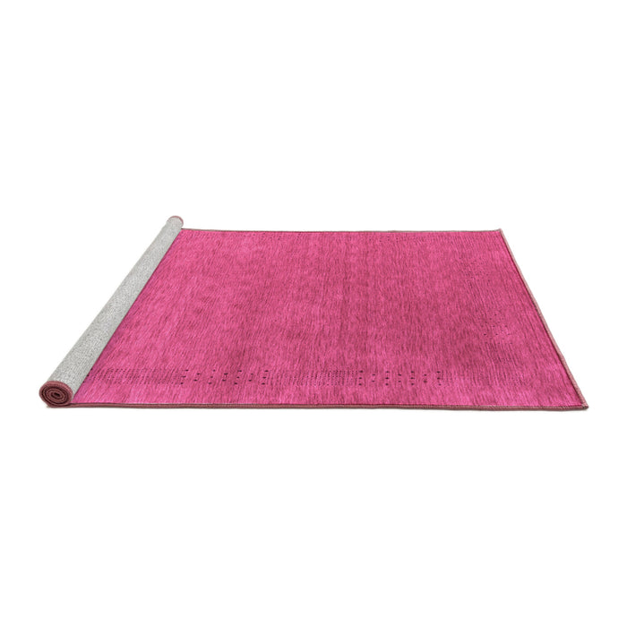 Sideview of Machine Washable Abstract Purple Contemporary Area Rugs, wshcon2347pur