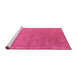 Sideview of Machine Washable Abstract Purple Contemporary Area Rugs, wshcon2347pur