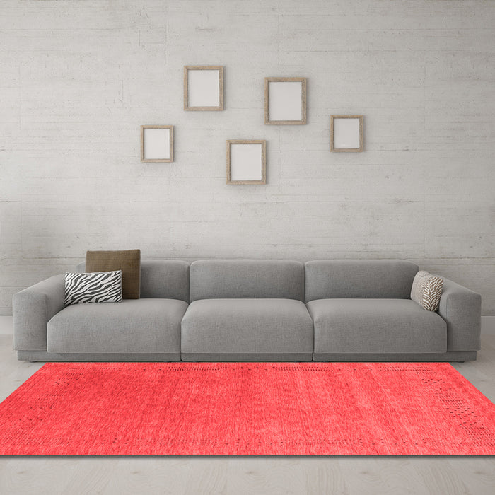 Contemporary Red Washable Rugs