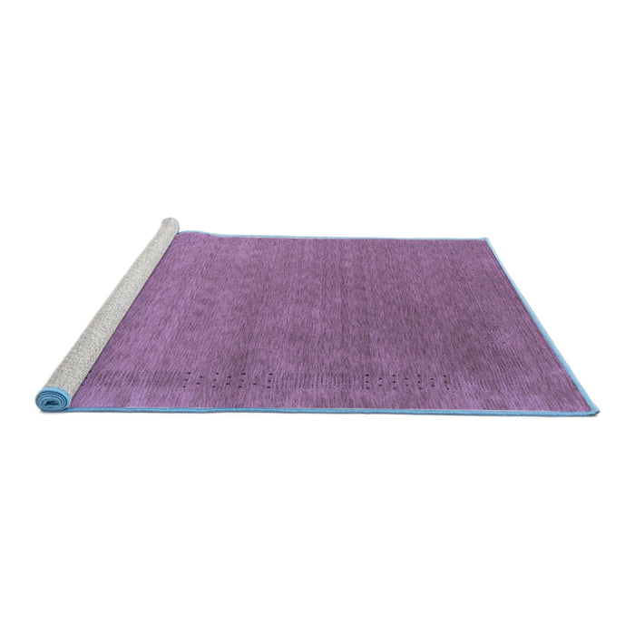 Sideview of Machine Washable Abstract Blue Contemporary Rug, wshcon2347blu