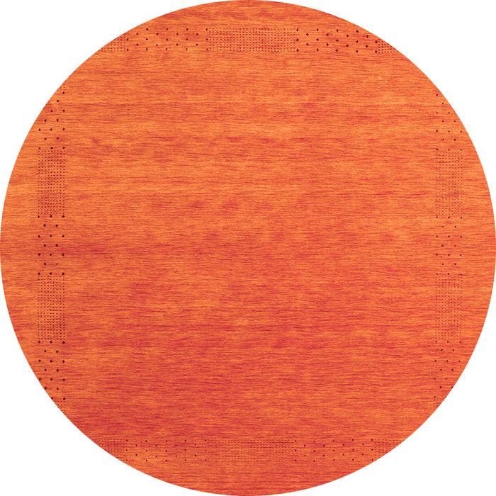 Square Abstract Orange Contemporary Rug, con2347org