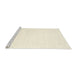 Serging Thickness of Machine Washable Contemporary Moccasin Beige Rug, wshcon2348
